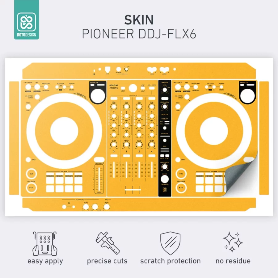 Doto Design Skin DDJ-FLX6 Dark Yellow - Görsel 2