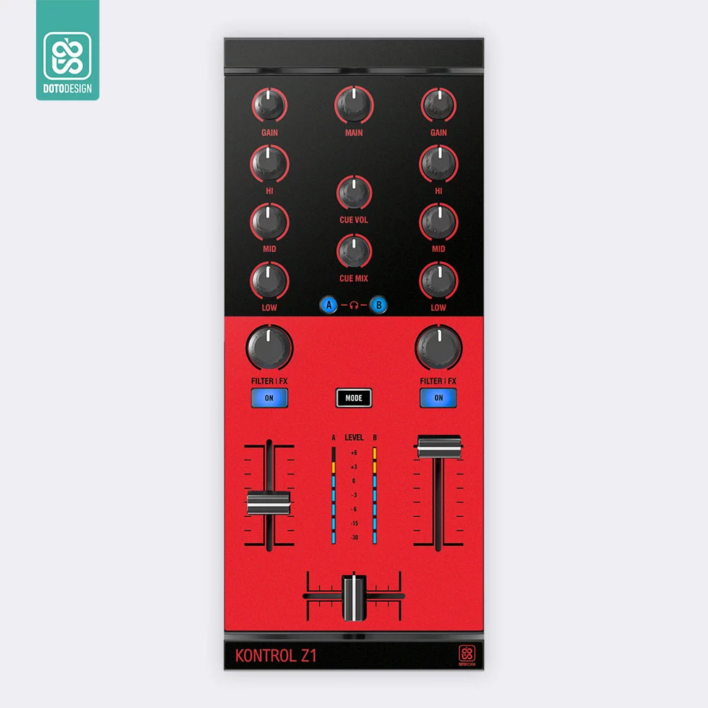 doto-design-skin-traktor-kontrol-z1-red-dvs Doto Design Skin Traktor Kontrol Z1 Red DVS - Görsel 1
