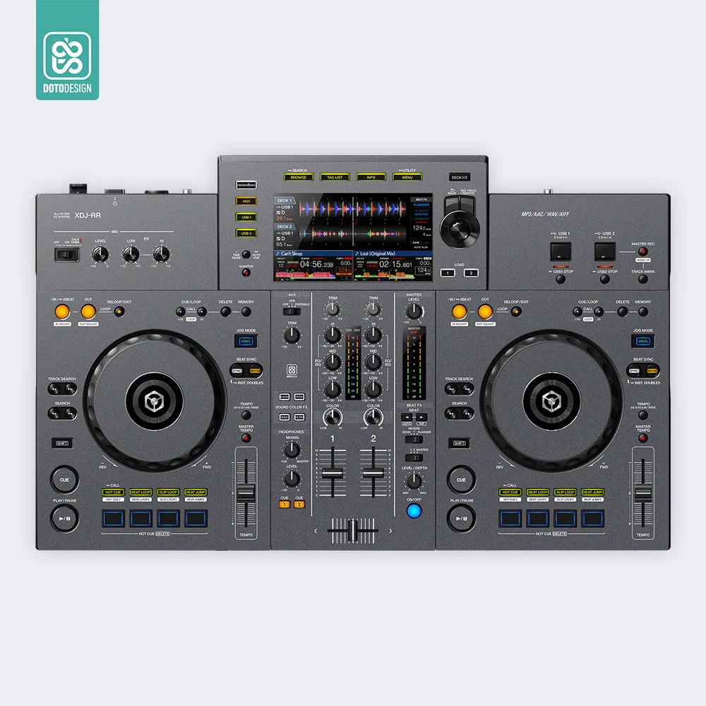 doto-design-skin-xdj-rr-graphite-grey Doto Design Skin XDJ-RR Graphite Grey - Görsel 1