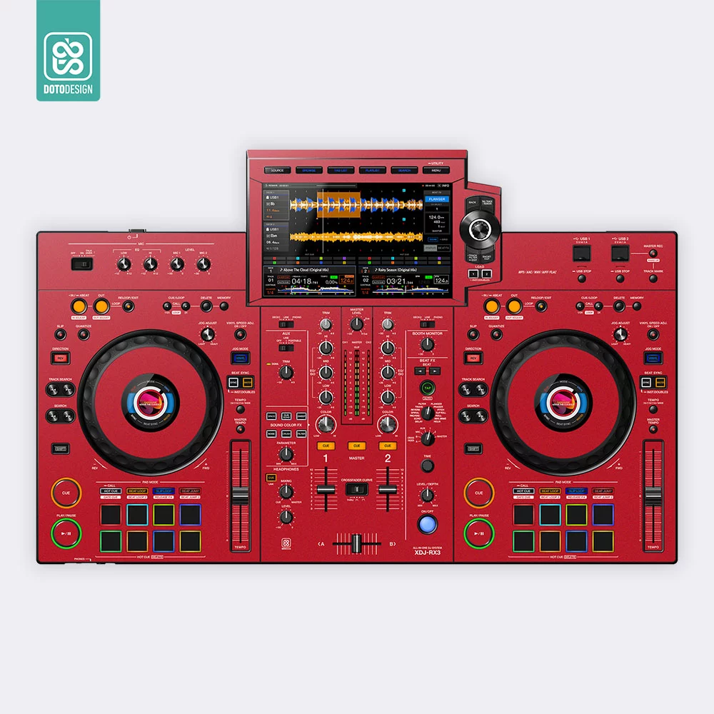 doto-design-skin-xdj-rx3-aurora-red Doto Design Skin XDJ-RX3 Aurora Red - Görsel 1