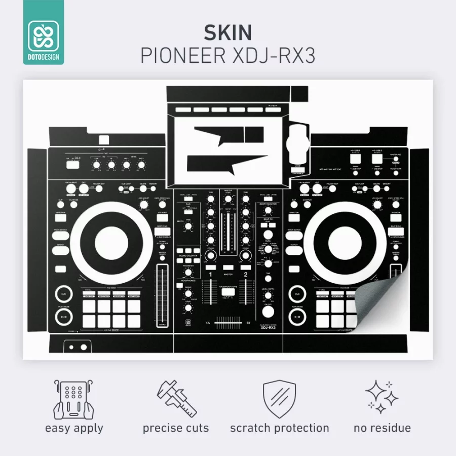 Doto Design Skin XDJ-RX3 Black - Görsel 2