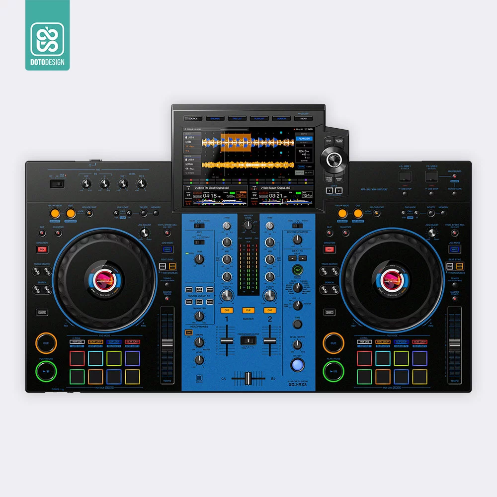 doto-design-skin-xdj-rx3-blue-dvs Doto Design Skin XDJ-RX3 Blue DVS - Görsel 1