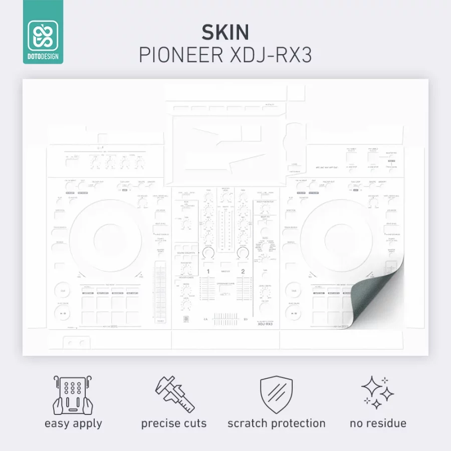 Doto Design Skin XDJ-RX3 Day White - Görsel 2