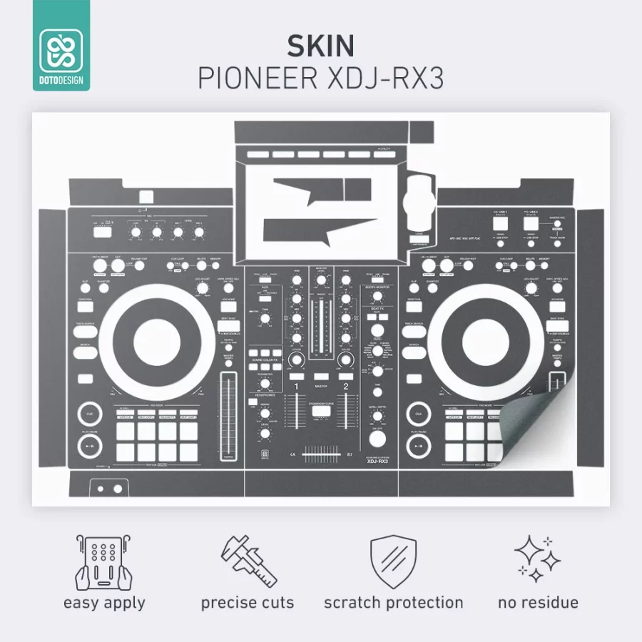 Doto Design Skin XDJ-RX3 Graphite Grey - Görsel 2