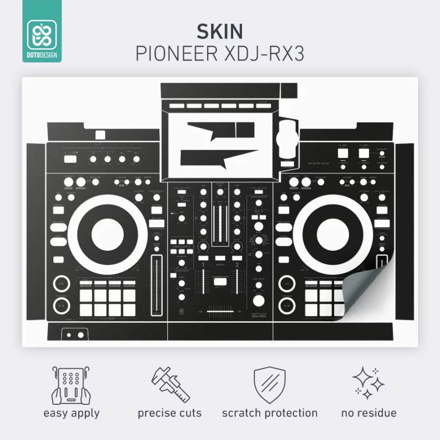 Doto Design Skin XDJ-RX3 Night Black - Görsel 2