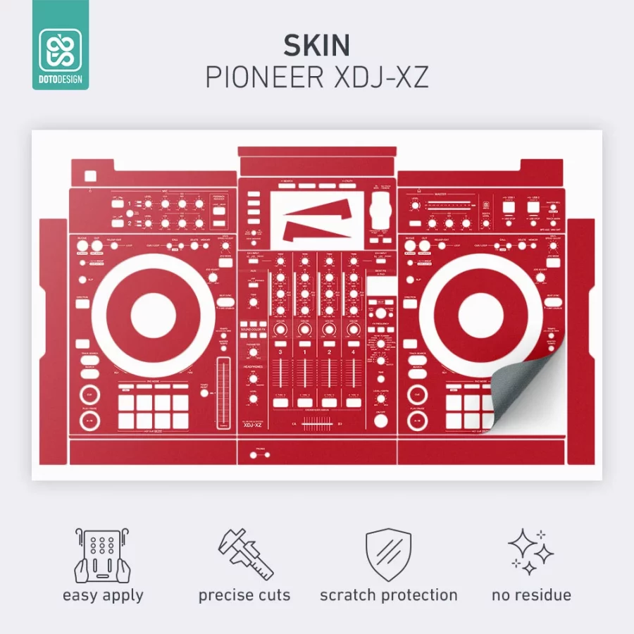 Doto Design Skin XDJ-XZ Aurora Red - Görsel 2