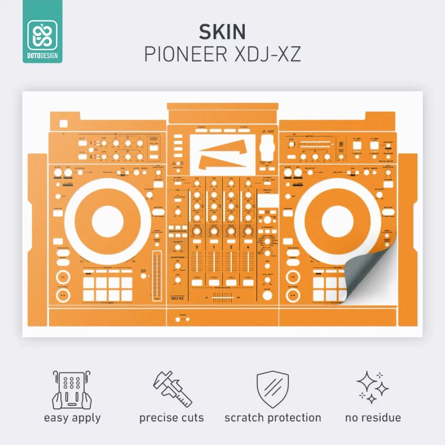Doto Design Skin XDJ-XZ Sunset Orange - Görsel 2
