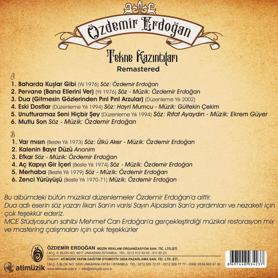 Özdemir Erdoğan - Tekne Kazıntıları (Plak) - Görsel 2