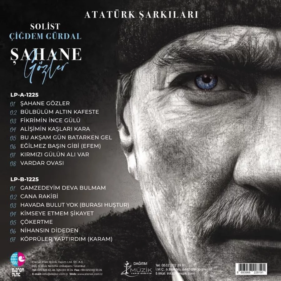 Çiğdem Gürdal - Atatürk Şarkıları/Şahane Gözler (Renkli Plak) - Görsel 2