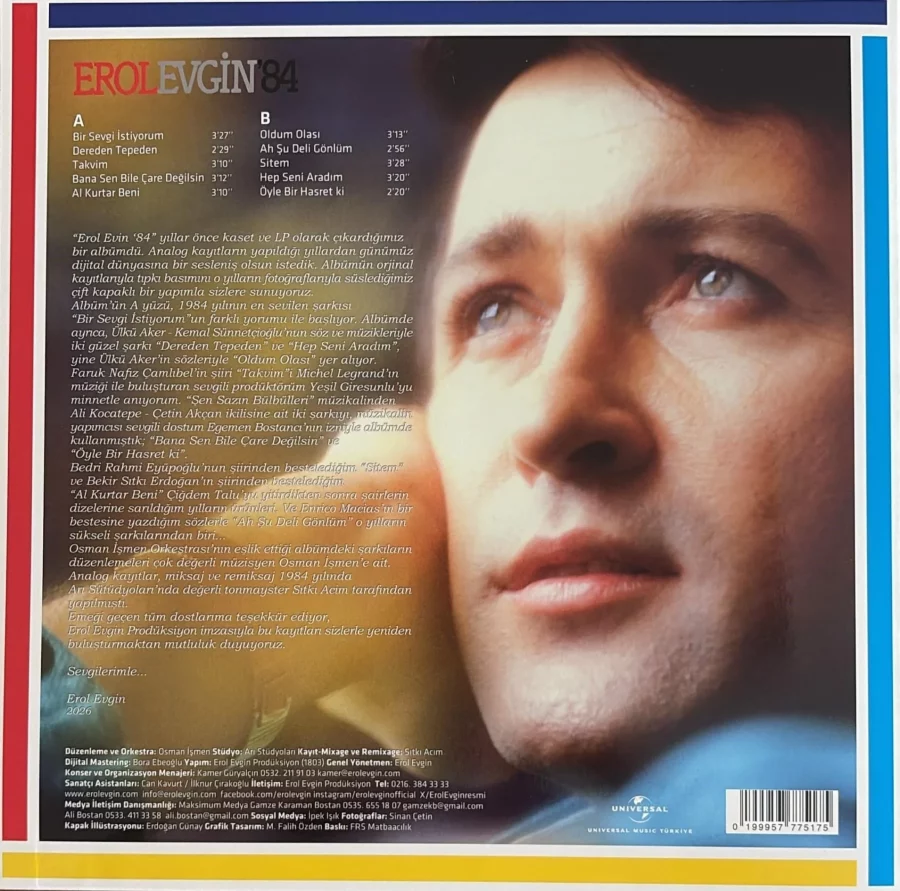 Erol Evgin - Erol Evgin ' 84 (Plak) - Görsel 2
