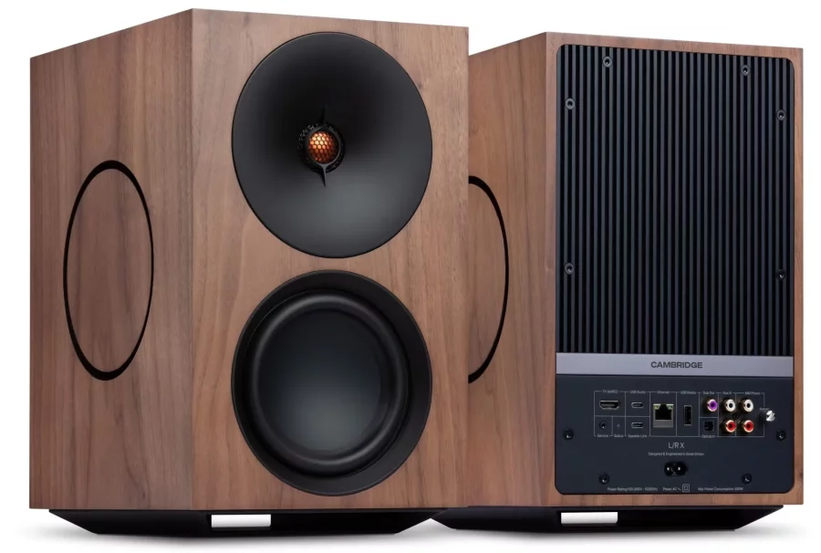 Cambridge Audio L/R X Walnut Aktif Stereo Hoparlör - Görsel 2