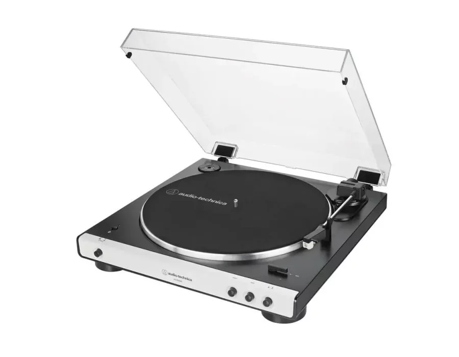 Audio-Technica AT-LP60XBT Beyaz ve AT-SP3X Pikap Müzik Sistemi