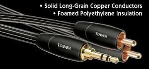 AudioQuest Tower 3,5 mm - RCA Kablo 1 m