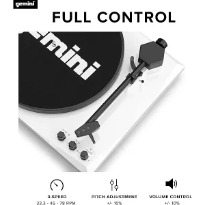 Gemini TT-900 Bluetooth Pikap ve Stereo Hoparlör Seti Beyaz