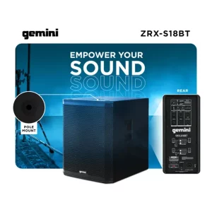 Gemini ZRX-S18BT 18 inç Aktif Subwoofer (Tek)