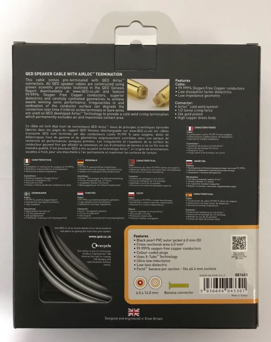 QED QE-1453 Reference XT40i Hazır Uçlu Hoparlör Kablosu 2x3 Metre
