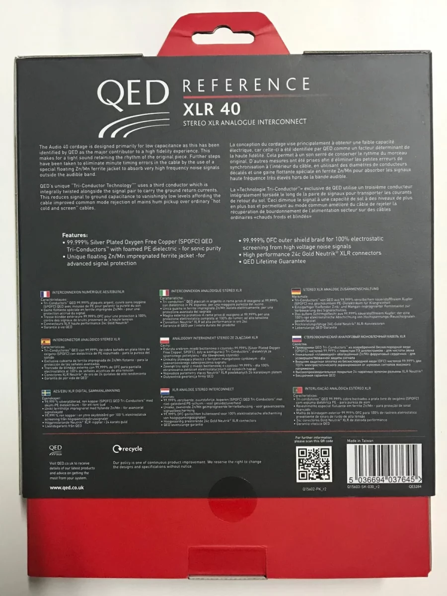 QED QE-3284 Reference XLR 40 Analog Kablo 3 Metre