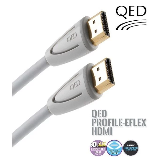 QED QE-5014 Profile eFlex HDMI Kablo Beyaz 1.5 Metre QED QE-5014 Profile eFlex HDMI Kablo Beyaz 1.5 Metre