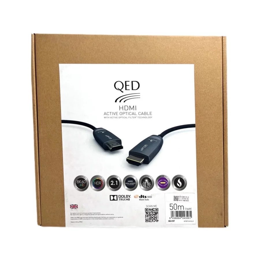 QED QE-6187 Performance Optical HDMI LSZH Kablo 50 Metre