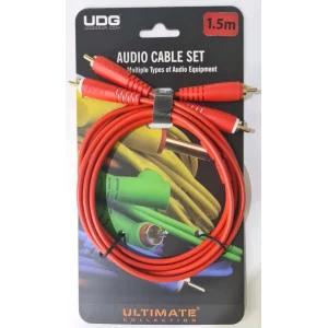 UDG Ultimate RCA-RCA Ses Kablosu Kırmızı Düz 1,5 m