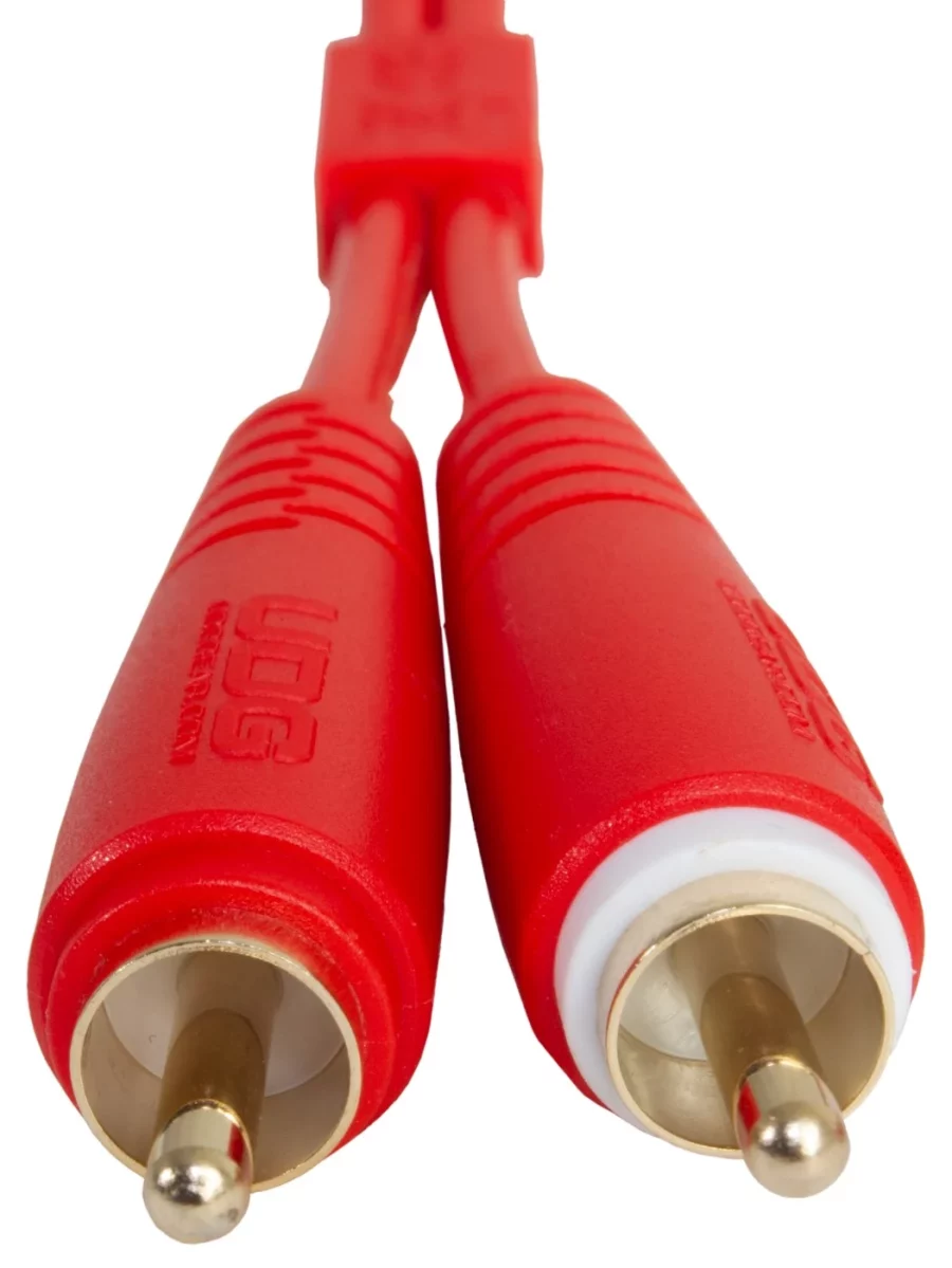 UDG Ultimate RCA-RCA Ses Kablosu Kırmızı Düz 1,5 m