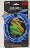 UDG Ultimate RCA-RCA Ses Kablosu Mavi Düz 3 m