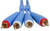 UDG Ultimate RCA-RCA Ses Kablosu Mavi Düz 3 m