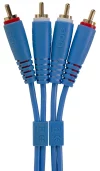 UDG Ultimate RCA-RCA Ses Kablosu Mavi Düz 3 m