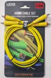 UDG Ultimate RCA-RCA Ses Kablosu Sarı Düz 1,5 m