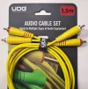 UDG Ultimate RCA-RCA Ses Kablosu Sarı Düz 1,5 m