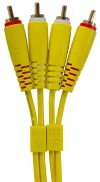 UDG Ultimate RCA-RCA Ses Kablosu Sarı Düz 1,5 m