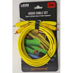 UDG Ultimate RCA-RCA Ses Kablosu Sarı Düz 3 m