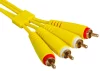 UDG Ultimate RCA-RCA Ses Kablosu Sarı Düz 3 m
