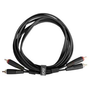 UDG Ultimate RCA-RCA Ses Kablosu Siyah Düz 3 m