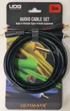 UDG Ultimate RCA-RCA Ses Kablosu Siyah Düz 3 m