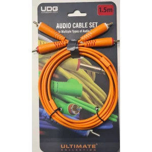 UDG Ultimate RCA-RCA Ses Kablosu Turuncu Düz 1,5 m