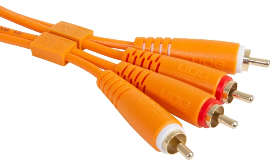 UDG Ultimate RCA-RCA Ses Kablosu Turuncu Düz 1,5 m