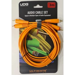 UDG Ultimate RCA-RCA Ses Kablosu Turuncu Düz 3 m