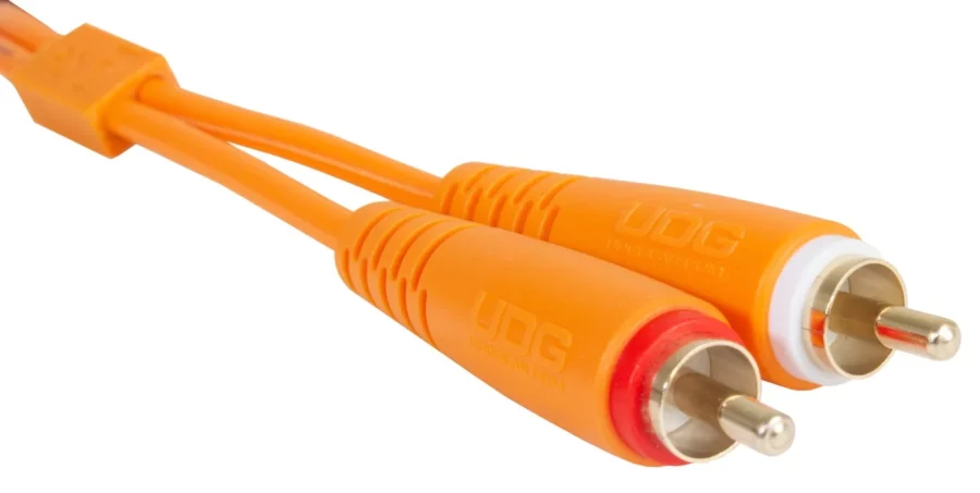 UDG Ultimate RCA-RCA Ses Kablosu Turuncu Düz 3 m