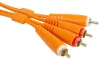 UDG Ultimate RCA-RCA Ses Kablosu Turuncu Düz 3 m