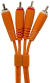 UDG Ultimate RCA-RCA Ses Kablosu Turuncu Düz 3 m