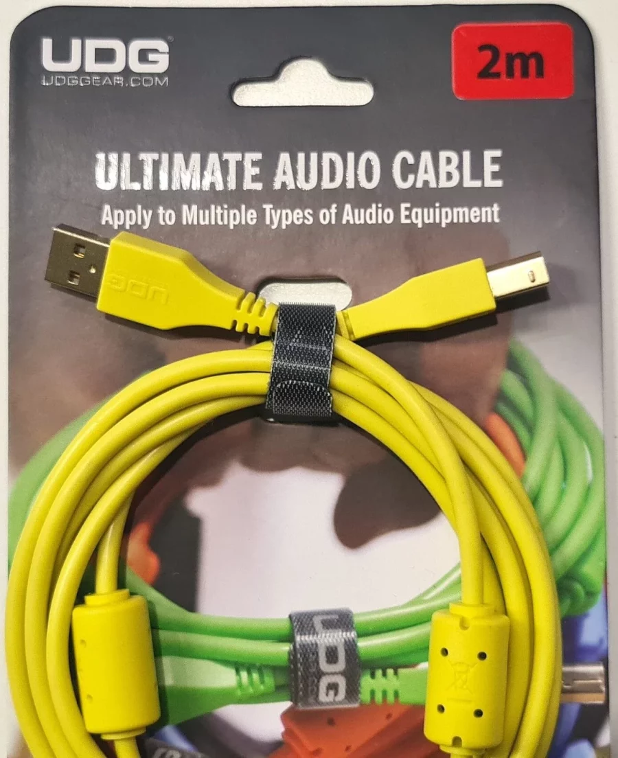UDG Ultimate Ses Kablosu USB 2.0 A-B Sarı Düz 2 m
