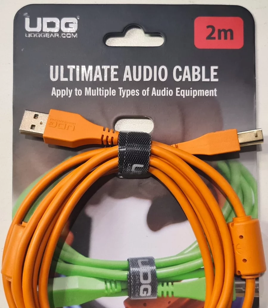 UDG Ultimate Ses Kablosu USB 2.0 A-B Turuncu Düz 2 m