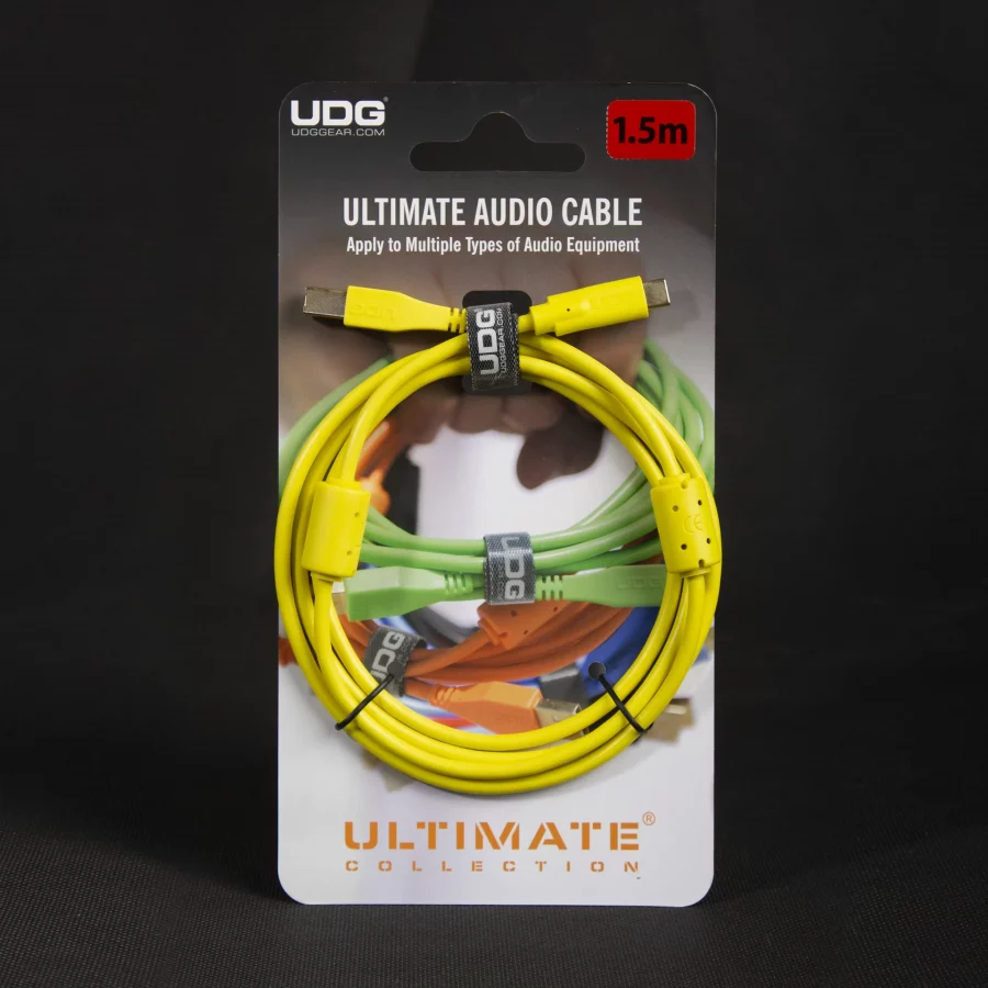 UDG Ultimate Ses Kablosu USB 2.0 C-B Sarı Düz 1,5 m