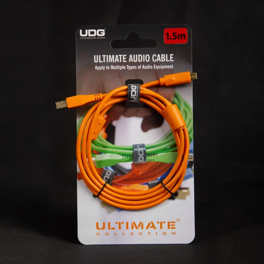 UDG Ultimate Ses Kablosu USB 2.0 C-B Turuncu Düz 1,5 m