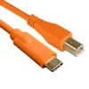 UDG Ultimate Ses Kablosu USB 2.0 C-B Turuncu Düz 1,5 m