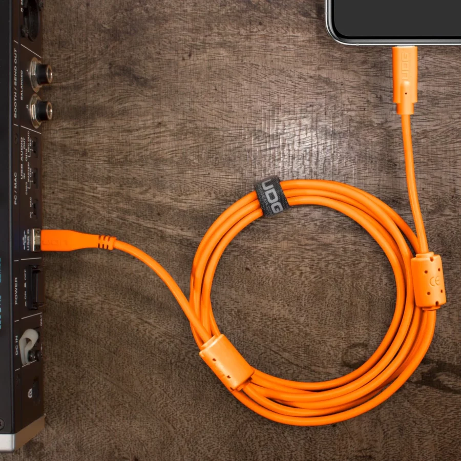 UDG Ultimate Ses Kablosu USB 2.0 C-B Turuncu Düz 1,5 m