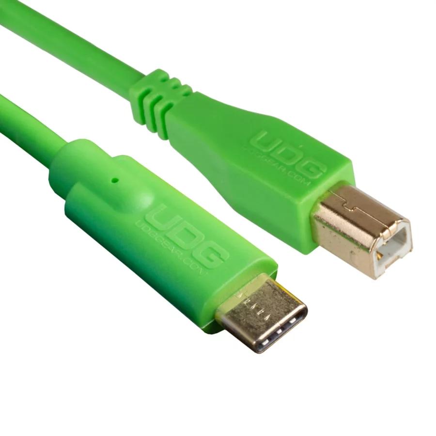 UDG Ultimate Ses Kablosu USB 2.0 C-B Yeşil Düz 1,5 m