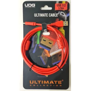 UDG Ultimate Ses Kablosu USB 3.2 C-A Kırmızı Düz 1,5 m