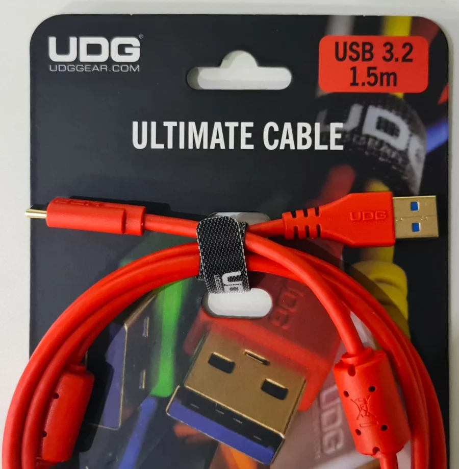 UDG Ultimate Ses Kablosu USB 3.2 C-A Kırmızı Düz 1,5 m